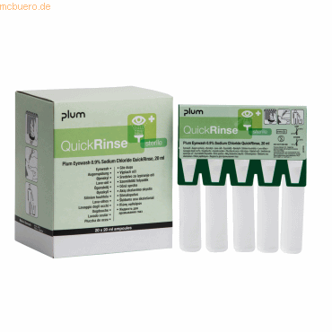 Plum Augenspülung QuickRinse 5160 20ml 4x5 Stück Plum Augenspülung QuickRinse 5160 20ml 4x5 Stück von Plum