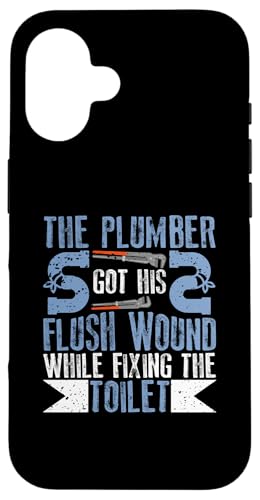 Ein bündig gewundenes Klempner-Design mit Wortspiel Hülle für iPhone 16 Ein bündig gewundenes Klempner-Design mit Wortspiel Hülle für iPhone 16 von Plumber Design Ideas For Plumbers