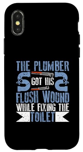 Ein bündig gewundenes Klempner-Design mit Wortspiel Hülle für iPhone X/XS Ein bündig gewundenes Klempner-Design mit Wortspiel Hülle für iPhone X/XS von Plumber Design Ideas For Plumbers