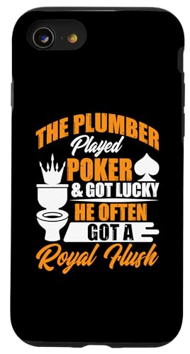 Klempner- und Schürhaken-Design für Rohrmonteur und Tischler Hülle für iPhone SE (2020) / 7 / 8 von Plumber Design Ideas For Plumbers