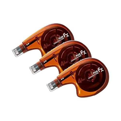 PLUS JAPAN 3 Stück Korrekturroller "FX" 4,2 mm x 10 m, flexibler Kopf, Orange PLUS JAPAN 3 Stück Korrekturroller "FX" 4,2 mm x 10 m, flexibler Kopf, Orange von PLUS