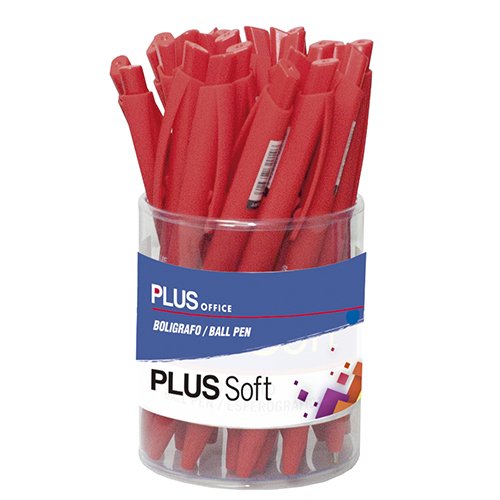 Plus Office 080904 – Pack von 25 Kugelschreiber, Rot von Plus Office