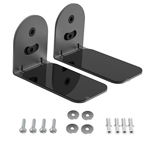 PlusAcc SoundBar Wandhalterung Halterung Ständer Kompatibel mit Bose, JBL, LG, Sony, Sonos, Samsung, Mehrheit, SAKOBS Fire Soundbar Wandhalterungen Lautsprecher mit Hardware-Kit (Schwarz) von PlusAcc