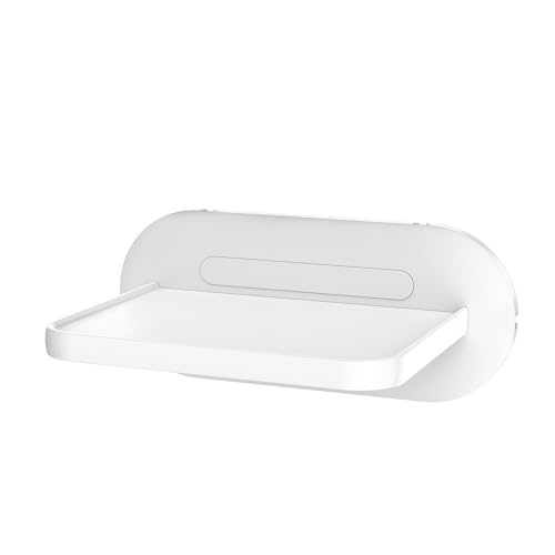 PlusAcc Wandhalterung für SHΟW 5 (1./2./3.Gen) - Halterung für andere Smart Speaker, integriertes Kabelmanagement, platzsparend im Wohn und Schlafzimmer (Weiß) von PlusAcc