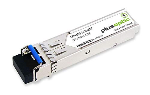 Plusoptic Netgear kompatibel, SFP+, 10G, 1310nm, 220M, LC, MF, 3 Jahre Garantie, Aluminium (SFP-10G-LRM-NET) von Plusoptic