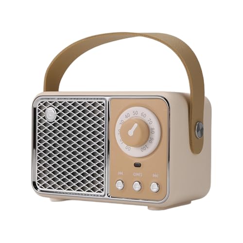 Pluuttiem Bluetooth-Lautsprecher, Tragbarer Sound-Lautsprecher, Musik, Kabelloses Radio, FM, Mini-Bluetooth-Audio, Cremefarben Pluuttiem Bluetooth-Lautsprecher, Tragbarer Sound-Lautsprecher, Musik, Kabelloses Radio, FM, Mini-Bluetooth-Audio, Cremefarben von Pluuttiem