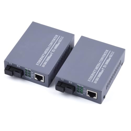 Pluuttiem Gigabit-Glasfaser-Medienkonverter 10/100/1000 Mbit/S Singlemode 3 Km UPC/SC-Port Glasfaser-Transceiver EU-Stecker Pluuttiem Gigabit-Glasfaser-Medienkonverter 10/100/1000 Mbit/S Singlemode 3 Km UPC/SC-Port Glasfaser-Transceiver EU-Stecker von Pluuttiem