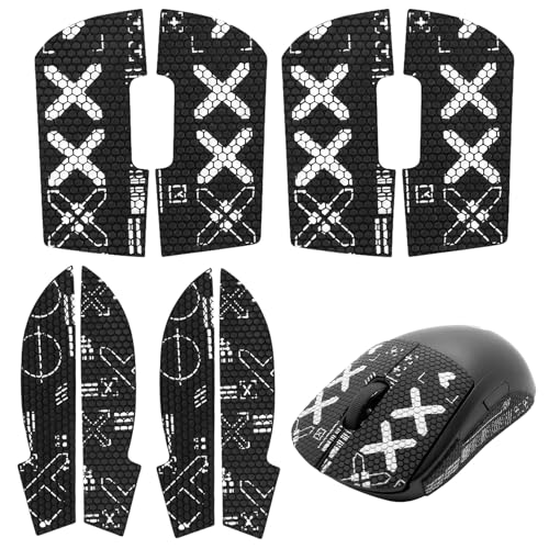 Mouse Grip Tape Kompatibel mit Logitech G Pro Wireless X,Ultradünner,Schweißabsorbierender,Rutschfester Selbstkleber,Der Den Spielern Äußerst Präzisen Halt und Komfort Bietet(Schwarz) von Pluvyze