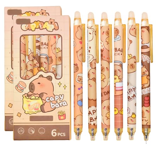 Pluvyze 12 Stück Capybara Stifte, 0.5mm Capybara Radierbarer Tintenroller, Blau Radierbare Stifte Tiere, Seitliches Tastendesign, für Schul Bürobedarf,Geschenk zur Einschulung Pluvyze 12 Stück Capybara Stifte, 0.5mm Capybara Radierbarer Tintenroller, Blau Radierbare Stifte Tiere, Seitliches Tastendesign, für Schul Bürobedarf,Geschenk zur Einschulung von Pluvyze