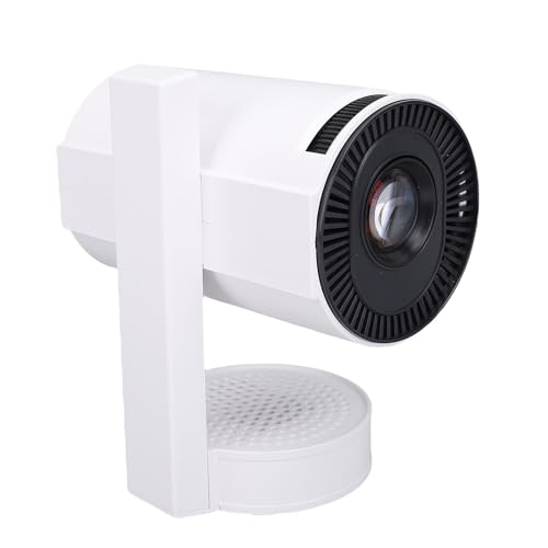 1080p Tragbarer Projektor, Projektor mit Automatischer Keystone, Fokus und Korrektur, Neigung und Seitenprojektion, 3D- und 4K / 8K -Dekodierung, für Telefon -TV -Stick (EU-Stecker) von Plyisty