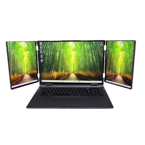 16 "Laptop, Dual 10,5" Laptop -Bildschirm -Extender, 16 GB RAM und 2 TB SSD, Gesichtserkennung, HD -Kamera, WLAN 6, für Aktienhandel, Design, Bearbeitung, Unterhaltung (EU-Stecker) von Plyisty