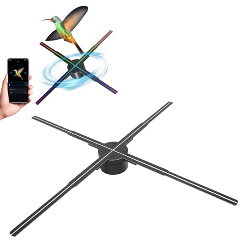 3D-Hologramm-Lüfter, 26-Zoll-3D-Hologramm-Projektor, mit Fernbedienung/Bluetooth/WIFI/700-Videobibliothek, 768 LED-Lichtperlen, für Unternehmen, Bar, Halloween, Geschäft von Plyisty