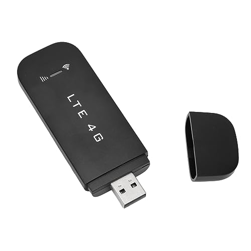 4G Mobile WiFi Hotspot, Support SIM -Karte 150 Mbit/S LTE 4G USB Modem Safety Multi -Geräte Verbindungsverbindung Support Schnell und Stabil für Laptops (Black) von Plyisty
