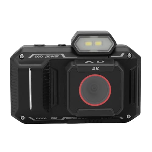 4K Digitalkamera für Fotografie, 48 MP HD -Digitalkameras mit LED -Blitz, 12x Zoom, 2,88 Zoll Bildschirm, Optischer Sucher, Hochgeschwindigkeits -Burst, Aktionsdatensatz (Black) von Plyisty