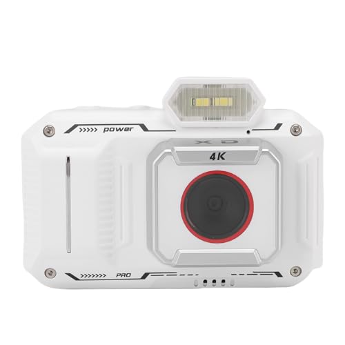 4K Digitalkamera für Fotografie, 48 MP HD -Digitalkameras mit LED -Blitz, 12x Zoom, 2,88 Zoll Bildschirm, Optischer Sucher, Hochgeschwindigkeits -Burst, Aktionsdatensatz (White) von Plyisty