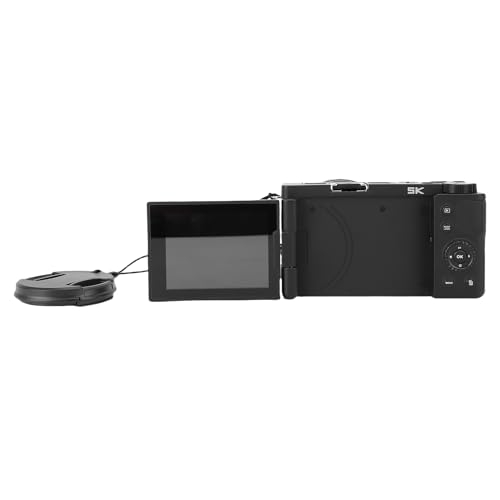 5K 72MP Digitalkamera, Zeitraffer -Aufnahmekamera 12x Optisch Zoom für Porträt (Black) von Plyisty