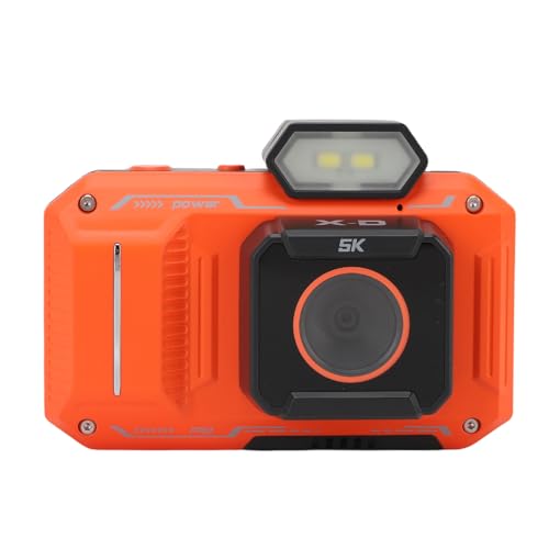 5K Digitalkamera für Fotografie, 70 MP UHD -Digitalkameras mit LED -Taschenlampe, 18 -facher Zoom, 2,88 -Zoll -Bildschirm, CMOS -Bildsensor, Smart Optical Sucher (ORANGE) von Plyisty