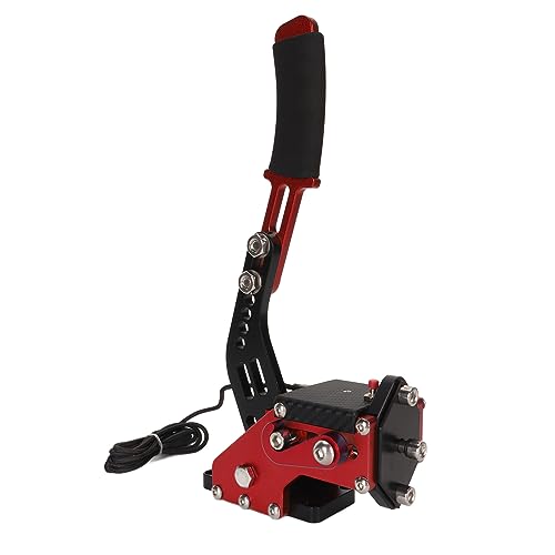 64-Bit-USB-Handbremse für /5 + PC, SIM Racing Games-Handbremse für T300RS/T300 Ferrari, für Logitech G29 G27 G25 G920 T500, ohne Klemme (Rot) von Plyisty