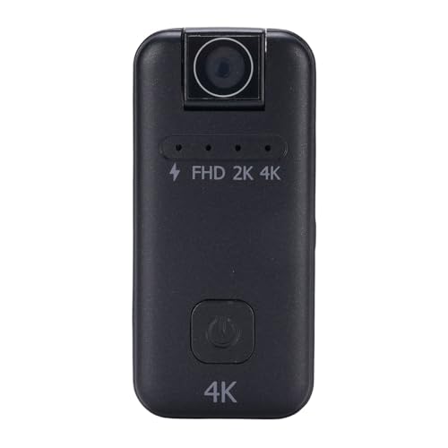 Action Camera 4K, Tragbarer Sport -DV mit Rotbarem Weitwinkelobjektiv, Intelligent Verhindern, um Schütteln zu Verhindern, Zeitrafferaufnahmen für den Outdoor -Radfahren von Plyisty
