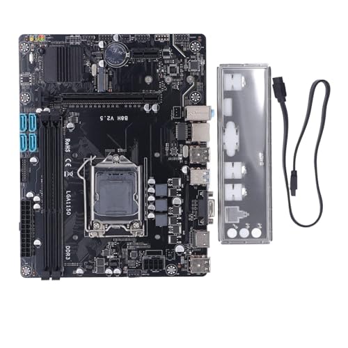 B8H B85 Gaming Motherboard, LGA-1150 Pin DDR3 Speicher, für Core I7 I5 I3, für Pentium, für Ce Leron, für LAG1150 Pin Series Prozessoren, 4 SATA3.0, 4 USB2.0, 2 USB3.0 von Plyisty