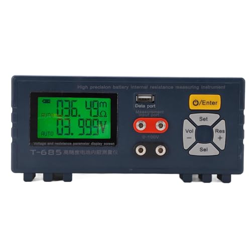 Batteriespannungstester, Batterie -interner Widerstandstestmesser 18 -Bit AD AD Wandler Chip 4 Drähte Klemme Automatische Schaltung für die Industrie (AC220V EU -Stecker) von Plyisty