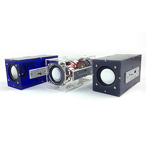DIY Bluetooth Speaker Kit, Stereo Dual Speaker Elektronische DIY Kits, Bauen Sie Ihren Eigenen Tragbaren Bluetooth Speaker Leistungsverstärker mit Fernbedienung(transparent) von Plyisty