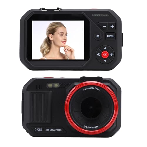Digitalkamera, 48MP Dual -Bildschirme Kamera, 16x Zoom, Autofokus mit Hoher Geschwindigkeit, WLAN -Digitalkamera mit 2,8 -Zoll -HD -Farbanzeigebildschirm, Live -Vorschau (Black) von Plyisty