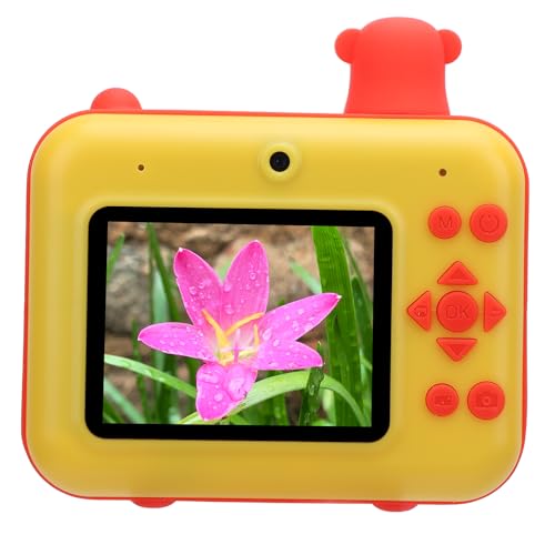 Digitalkamera, IPS 2.4in Display Bildschirm Autofokus 1080p 8m Instant Filmkamera Multifunktional für Festivalparty -Versammlung (Yellow) von Plyisty