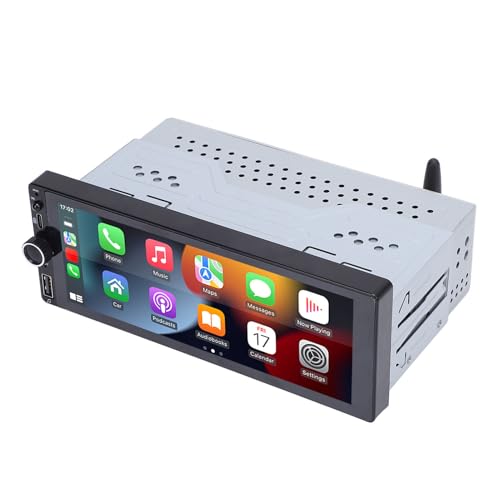 Doppel-DIN-Autoradio mit Kabellosem CarPlay und Android Auto, Autoradio mit 6,86-Zoll-IPS-Bildschirm, Bluetooth, Mirror Link, USB-Auto-MP5-Player, Unterstützt Lenkradsteuerung von Plyisty
