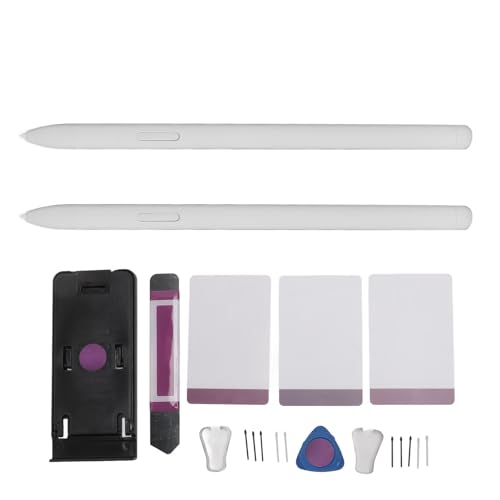 Ersatzstift für Galaxy Tab S9/S9+Pus/S9 Ultra/S9 FE, 2 Stifte mit 10 Stiftspitzen, 4096 Stufen, Hochempfindlicher Magnetischer Tablet-Stift mit Werkzeug (White) von Plyisty