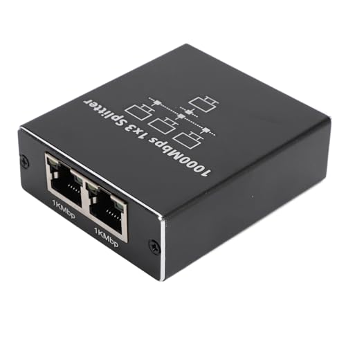 Ethernet-Splitter 1 Bis 3, 1000 Mbit/s Hochgeschwindigkeits-LAN-Splitter-Ethernet-Switch, Netzwerk-Splitter Unterstützt die Gleichzeitige Vernetzung von 3 Geräten, für Cat6 7 von Plyisty
