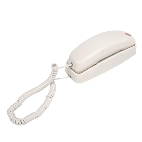 Festnetzhelandtelefon für Heimelndes, Kabeltes Telefon Wandmontierbar Kleiner Großer Button Leichtes Senior Friendly Friendly for Hotel (Beige) von Plyisty