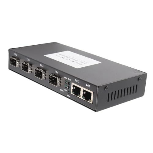 Gigabit Ethernet Medienkonverter SingleMode, SFP SC Fiber 4 Port (TX RX) 1000Base-SXLX zu 2 Port RJ45 10/100/1000 Netzwerk Auto Sensoring Transceiver Modul von Plyisty