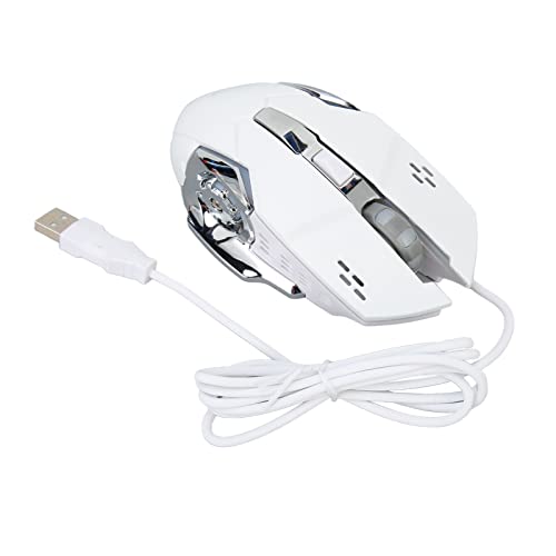Kabelgebundene Gaming-Maus mit RGB-Hintergrundbeleuchtung, 4 Einstellbare DPI Bis zu 3600, Ergonomische Optische USB-Gaming-Mäuse mit 6 Tasten, Computermäuse für Windows, für von Plyisty