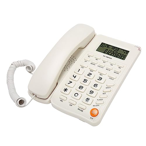 Kabelphone, Kabel Telefon, das Große Energie für das Schlafzimmer für Büro Spart (White) von Plyisty