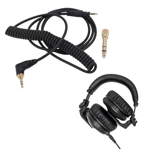Kopfhörer-Soundkabel für DJ HDJ-CUE1BT, Extenzierbares Federkabel mit 3,5 Mm Stecker und 6,3 Mm Adapter, Audiokabel für DJ HDJ-X5 HDJ-X7 HDJ-S7-Kopfhörer Kopfhörer-Soundkabel für DJ HDJ-CUE1BT, Extenzierbares Federkabel mit 3,5 Mm Stecker und 6,3 Mm Adapter, Audiokabel für DJ HDJ-X5 HDJ-X7 HDJ-S7-Kopfhörer von Plyisty