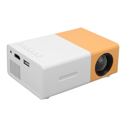 Little-Projektor, Heimvideoprojektor mit HDMI-, USB-, AUX- und Typ-C-Schnittstellen, Eingebautem Lautsprecher, Fernbedienung, für Telefon, Tablet, Laptop, TV von Plyisty