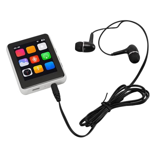MP3 -Player, Kleine Nahtlose Wiedergabe Mehrerer Funktion FM Empfang Tragbarer MP3 -Player mit 300 -mAh -Akku für Sport (White) von Plyisty