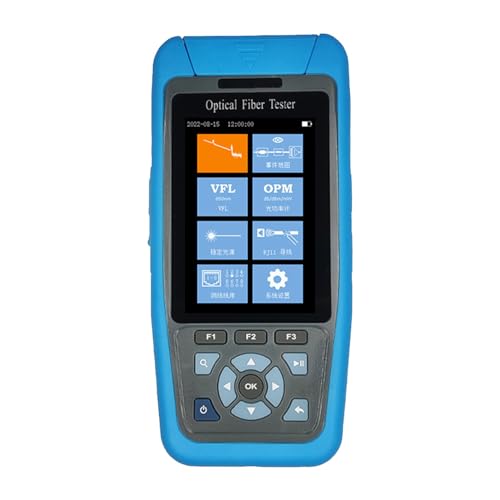 Multifunktionaler OTDR -Tester, Optische Faser -Tester Visuelle Fehler Locator Kabel Tracer Funktion 3,5 Zoll Farbe LCD 100‑240 VAC für Signal Comm Messung (EU-Stecker) von Plyisty