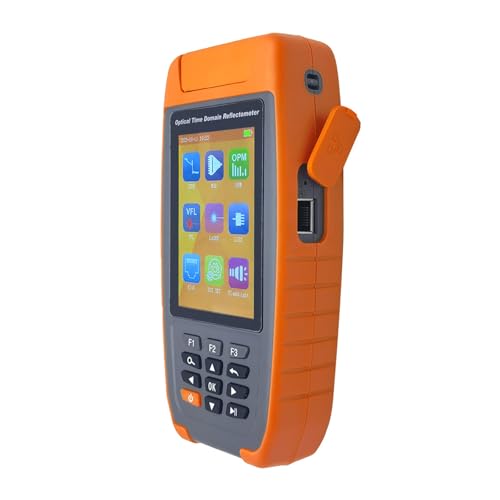 OPTISCHES ZEIT DOMAIN REFLICATEMOLEMOLE, 3,5 Zoll Farb TFT LCD 110-240V 22 24 DB Einzelmodus OTDR VFL OPM für den Test (EU-Stecker 110-240V) von Plyisty