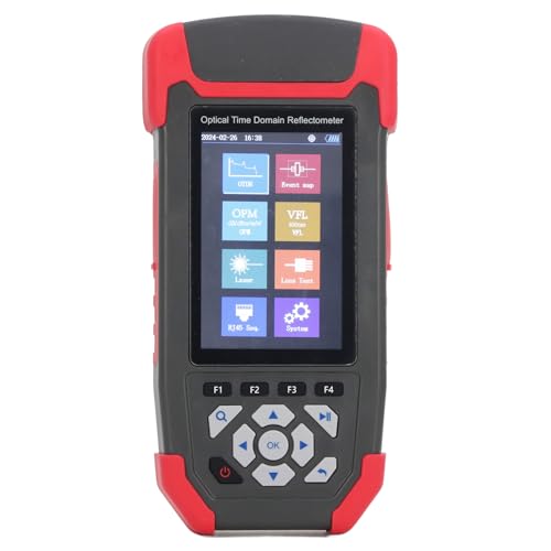 OTDR-Glasfaser-Tester, Visual Fehlerlocator 24 DB 22 DB 3,5 Zoll Farbe LCD 110-240V 1310 1550 Nm für Router-Geräte (EU-Stecker 110-240V) von Plyisty