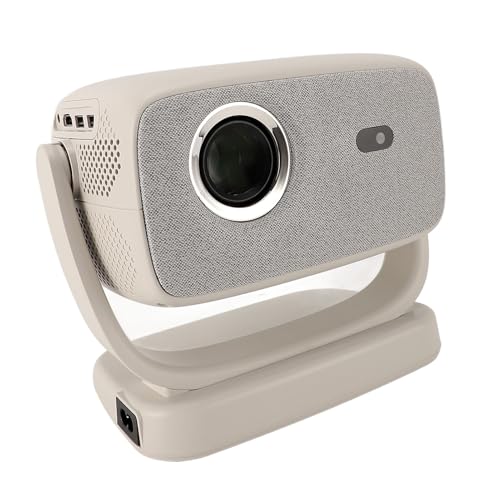 Outdoor-Filmprojektor, Automatische Korrektur, Elektronischer Fokus, Intelligenter 4K-Projektor mit WiFi 6 5.3 für HD-Multimedia-Schnittstelle für TV-Stick (EU-Stecker) von Plyisty