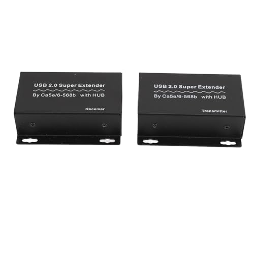 Over Ethernet USB Extender, Aluminiumlegierung über Single Ethernet USB Extender 393,7ft Übertragungsabstand für -Mikrofone (EU-Stecker) von Plyisty