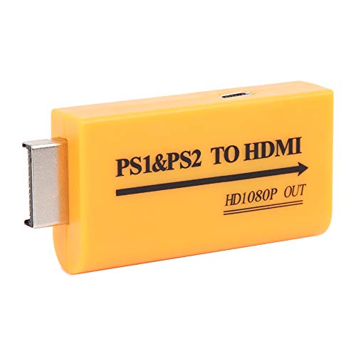 PS1 / PS2-zu-HDMI-Konverter, praktischer professioneller Kleiner HDMI-Adapter 1080P HD für die Audio- und Videokonvertierung von Plyisty