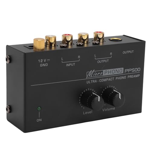 Phono Preamp, 1/4in -Ausgang Ultra -niedriger Rausch Kompakt Eingang Phonograph Vorverstärker für Plattenspieler (EU-Stecker) von Plyisty