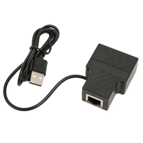 1-zu-2-Ethernet-Splitter-Adapter, 100 Mbit/s Plug-and-Play-LAN-Netzwerkanschluss für Cat5 Cat5e Cat6 Cat7 Cat8, Schnelle Gemeinsame Verbindung von Plyisty
