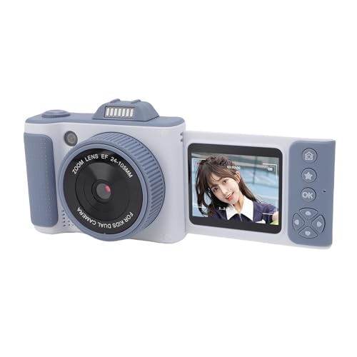 Plyisty 2,5K Digitalkamera, 66MP Vlogging -Kameras, 16 -facher Zoom, 2,4 -Zoll -Flip -Bildschirm, Fülllicht, Unterstützung von Bis zu 32 GB, Kompakte Vlog -Reise -Cam (Ohne Speicherkarte) von Plyisty