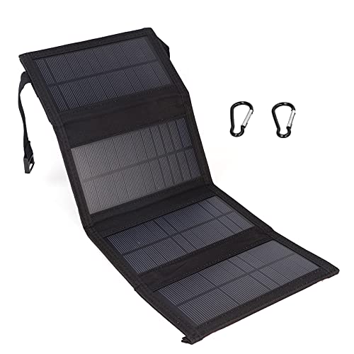 Plyisty 20W USB faltbares Solarpanel, tragbares Solarzellen-Ladegerät Solar Power Bank, für Camping, Wandern, Picknick, Handy, Tablet, etc. von Plyisty