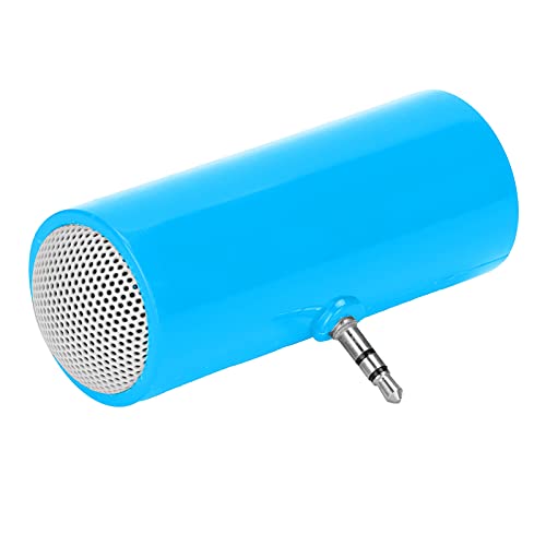 3,5-mm-Klinken-Minilautsprecher, Tragbarer -Stereo-Plug-In-Lautsprecher, Kompatibel mit 3,5-mm-Audiosteckern für Geräte, Smartphones, Tablets, Laptops, MP3, MP4 Usw.(Blau) von Plyisty