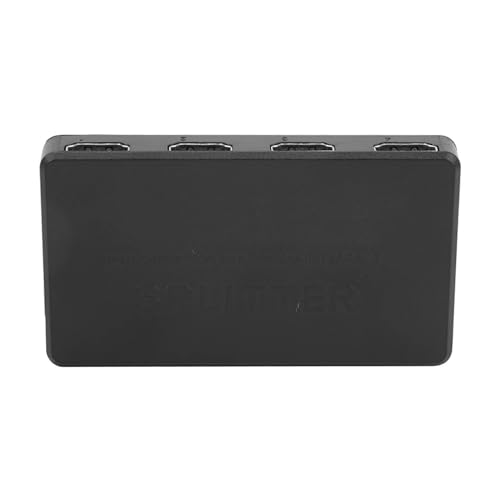 Plyisty 4K-Splitter, 1-in-4-Out-Video-Verteilerbox, Unterstützt 3D- und 4K-HD-Auflösung, Störungsfrei, Einfacher Anschluss mit USB-Stromkabel für HDTV, STB, DVD, Projektor von Plyisty